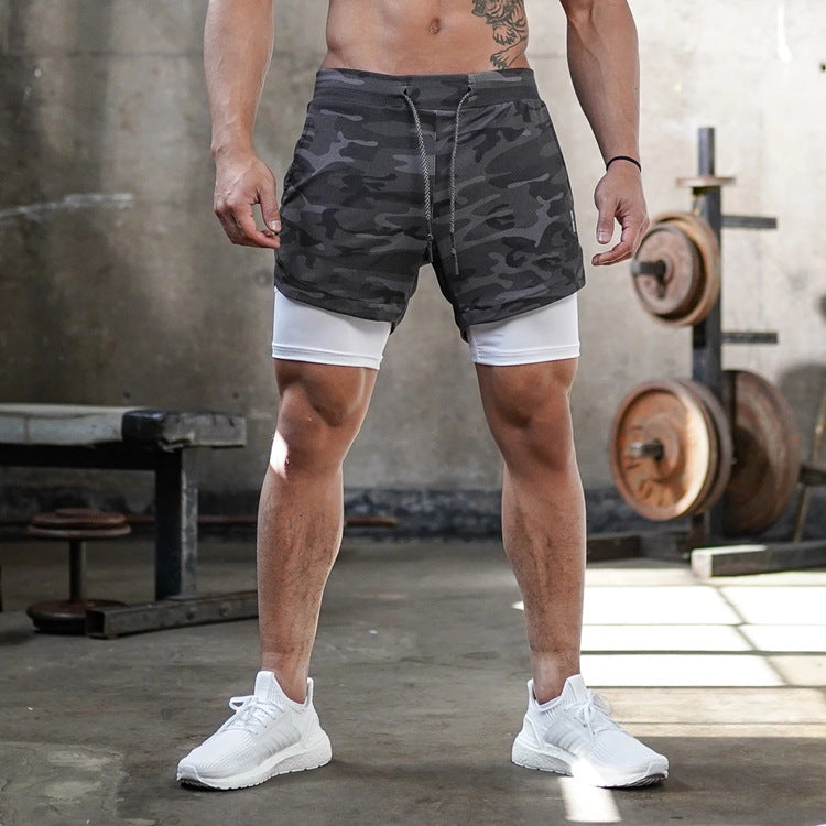 Mens 2 In 1 Gym/Running and Compression Shorts