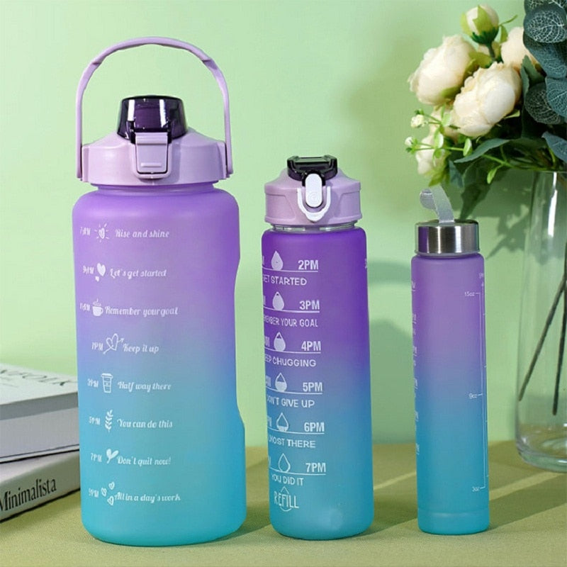 3PCS Motivational Water Bottle Set