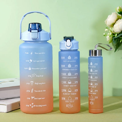 3PCS Motivational Water Bottle Set