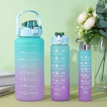 3PCS Motivational Water Bottle Set